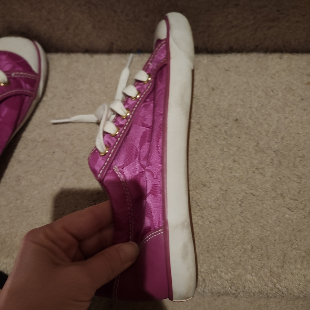 Coach Pink and White Sneakers